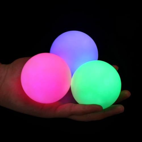 POITOI Juggling Balls Light Up Juggling Ball Glow in The Dark Juggling Balls USB Rechargeable Glowing Juggling Ball for Beginners and Professionals Set of 3 - Image 1