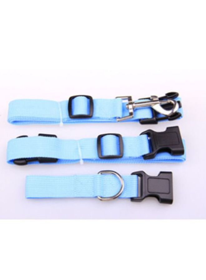 NIBEMINENT 3-Piece Adjustable Hands Free Leash With Waist Belt Blue/Black Leash: 78-140x2.5, Belt: 58-100x2.5, Connecting Cord: 16x2.5cm - Image 2