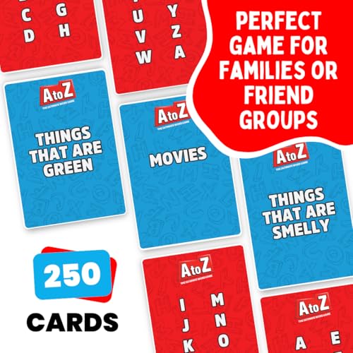 Viral Studios A to Z FastPaced Word Game for Families Game Nights Race The Timer Flip Letters Shout Answers Fun Card Game for Kids Teens Adults Ages 8 2 Players - Image 5