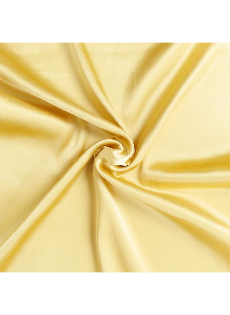 Handmade handmade DECOR Hub Silk Satin Pillowcase Pillow Case Cushion Cover for Hair and Skin Soft Comfortable Sleeping Throw Bedroom DECOR Standard Pack of 1 PC 20 X 26 Inch Golden  - Image 4