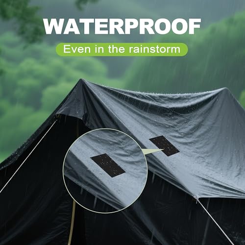 TIANLDD Waterproof Repair Tape for Boat Covers,Tents,Tarp,RV Awning，Fabric Repair Tape(Black) - Image 4
