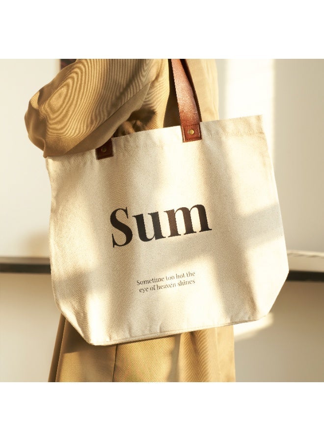 Fashion Thickened Corner Canvas Tote Bag for Women and Men – Durable Large Capacity Shoulder Bag with Reinforced Corners, Stylish Minimal Design, Reusable Shopping Bag for Daily Use, Travel, Work and Casual Outings - Image 4