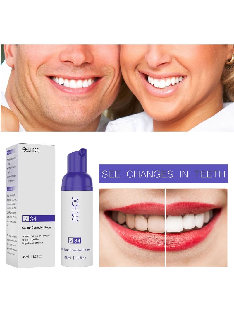 EELHOE Foam whitening toothpaste cleans tartar, yellow stains, stains, fresh breath, dazzling white teeth - Image 1
