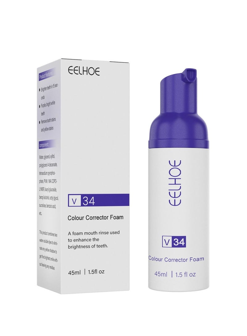 EELHOE Foam whitening toothpaste cleans tartar, yellow stains, stains, fresh breath, dazzling white teeth - Image 3