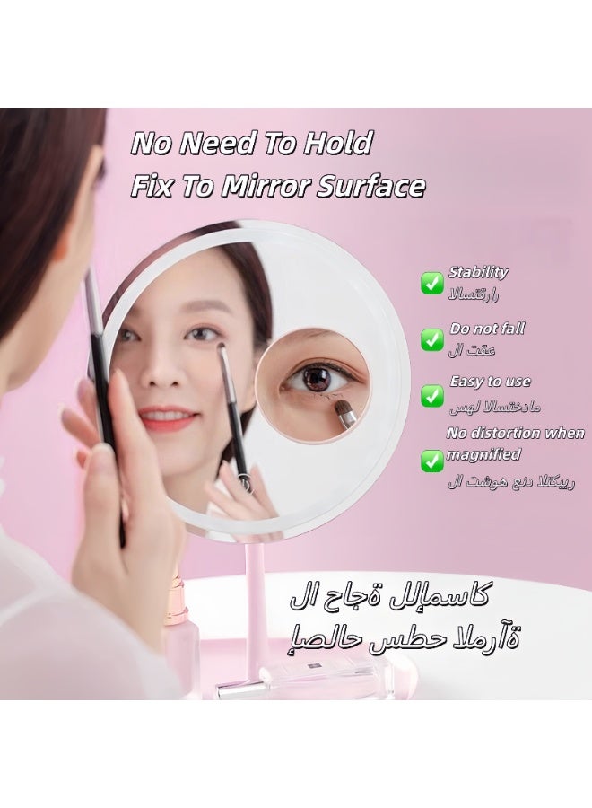 10X Magnifying Makeup Mirror For Makeup Auxiliary Mirror ,Portable Travel Beauty Pocket Mirror,White,9cm,40g - Image 2