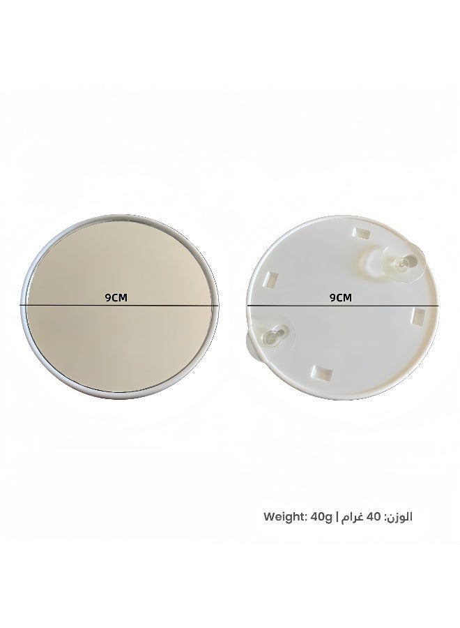 10X Magnifying Makeup Mirror For Makeup Auxiliary Mirror ,Portable Travel Beauty Pocket Mirror,White,9cm,40g - Image 4