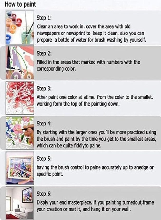 Retailio مجموعة ريتيليو للرسم بالأرقام على قماش الزهور، مناسبة للأطفال والفتيات والكبار والمبتدئين، مقاس 16 × 20 بوصة، مجموعة الرسم الزيتي بدون لهب، هدية (فيل ملون) - Image 5