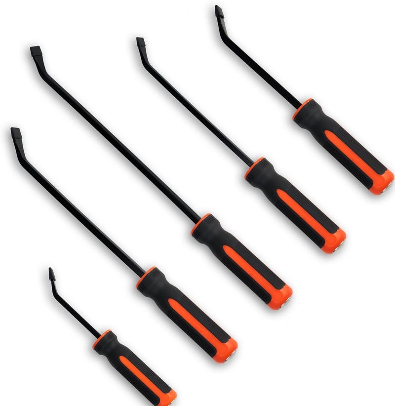 HARDK Pry Bar Tool - Heavy Duty Pry Bar Set of 5 - Pry Bars with Thicker Strike Caps - Mechanic Hand Tools for Automotive, Demolition, Nail Puller, Crowbar - Image 1