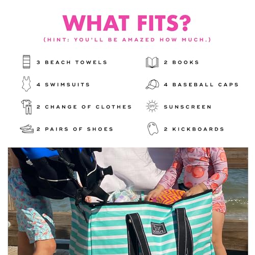 SCOUT 3 Boys Zip Tote X-Large - Extra Large Utility Tote for Beach, Family, Travel and Storage, Zips Closed & Water Resistant - Image 4