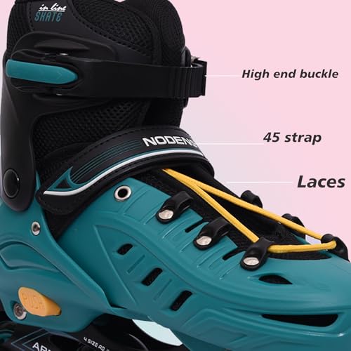 NODENS Adjustable Inline Roller Skates-Pack of 1 Pair - Image 2