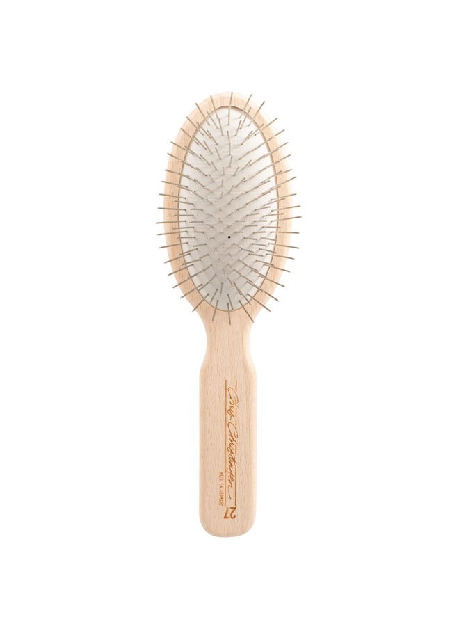 Chris Christensen Dog Brush, 27 Mm Oval Pin Brush, Original Series, Groom Like A Professional, Stainless Steel Pins, Lightweight Beech Wood Body, Ground And Polished Tips  - Image 1