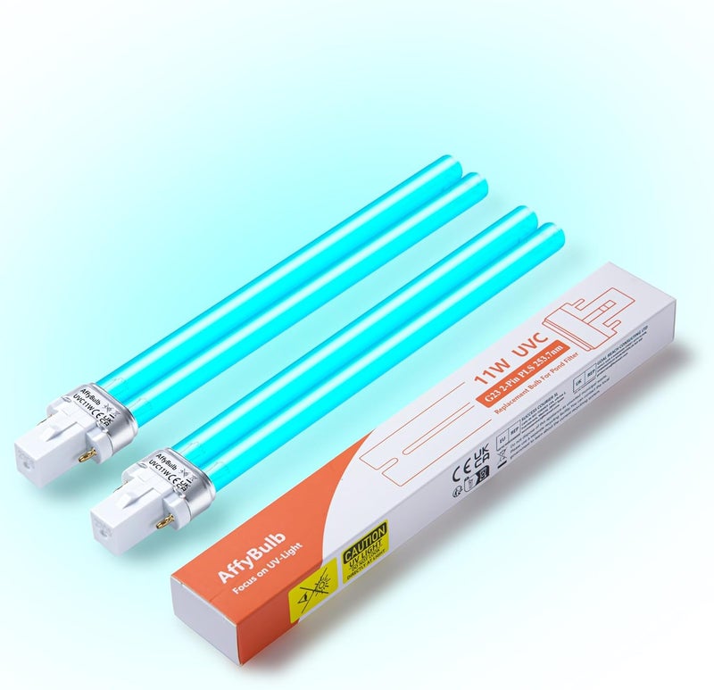 2 × 11W G23 PLS لمبة ضوء بديلة للأشعة فوق البنفسجية لمرشح UVC للبرك، أو آلة أو جهاز توضيح - Image 1