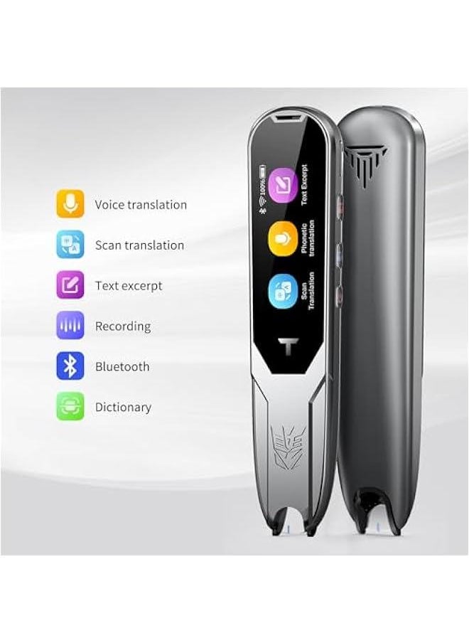 Translator Pen for Dyslexia,Traductor De Voz Instantaneo, Pen Scanner Text to Speech Device, Scan Reading Pen OCR Digital Pen Reader, Wireless Translation Pen Scanner for Students Adults