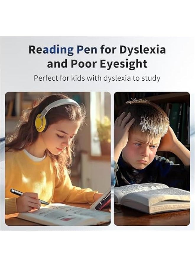 Translator Pen for Dyslexia,Traductor De Voz Instantaneo, Pen Scanner Text to Speech Device, Scan Reading Pen OCR Digital Pen Reader, Wireless Translation Pen Scanner for Students Adults