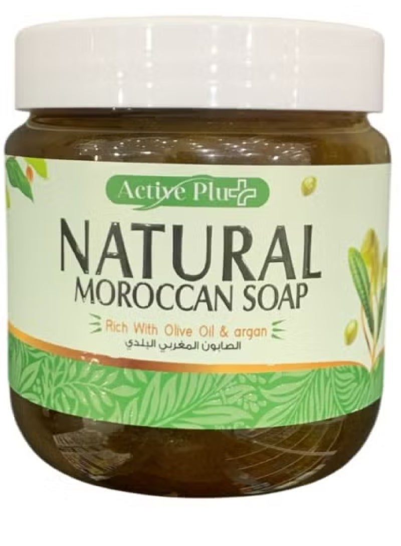 اكتيف بلس صابون مغربي طبيعي بالزيتون 500 مل - Image 1