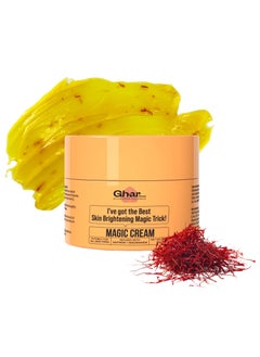 GHAR SOAP Ghar Soap Magic Cream with Saffron & Niacinamide for De-Tan & Skin Brightening | 50g | Skin Brightening Magician | Made with Herbal & Ayurvedic Ingredients  - Image 1