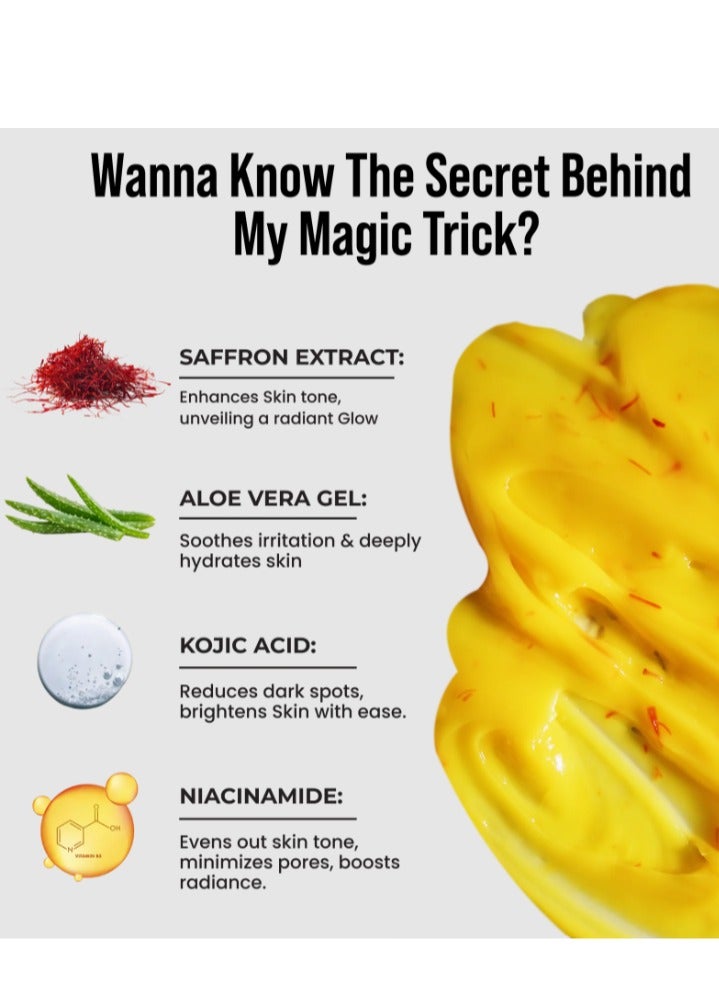 Ghar Soap Magic Cream with Saffron & Niacinamide for De-Tan & Skin Brightening | 50g | Skin Brightening Magician | Made with Herbal & Ayurvedic Ingredients - Image 5