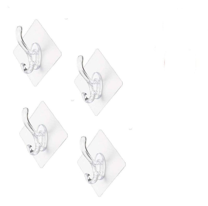 Koyet Wall Hooks Adhesive Coat Hooks Towel Hooks Self Adhesive Hooks Hat Hooks Bathroom Organizer (4pcs) - Image 1