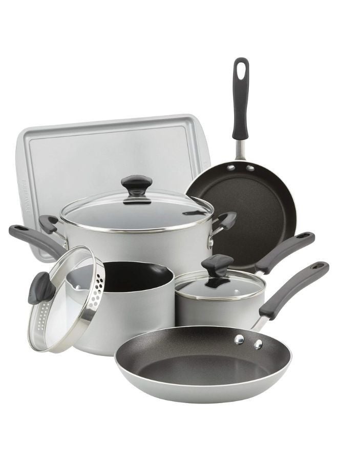 Prestige Farberware Cookstart Diamond Max Nonstick Cookware Pots and Pans Set | Nonstick Cookware Sets 15 Piece - Silver - Image 2