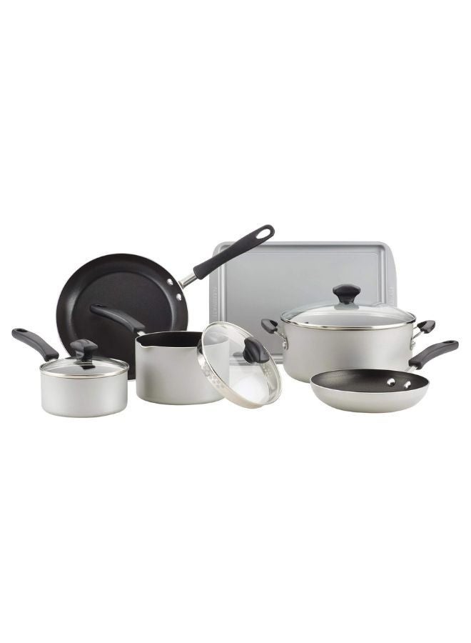 Prestige Farberware Cookstart Diamond Max Nonstick Cookware Pots and Pans Set | Nonstick Cookware Sets 15 Piece - Silver - Image 3