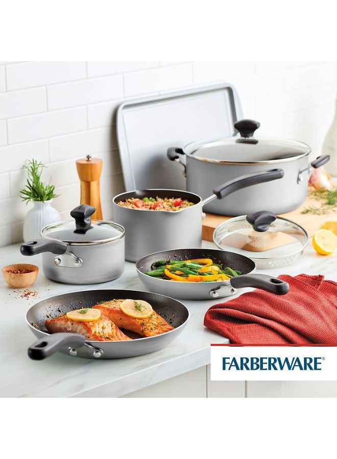 Prestige Farberware Cookstart Diamond Max Nonstick Cookware Pots and Pans Set | Nonstick Cookware Sets 15 Piece - Silver - Image 5