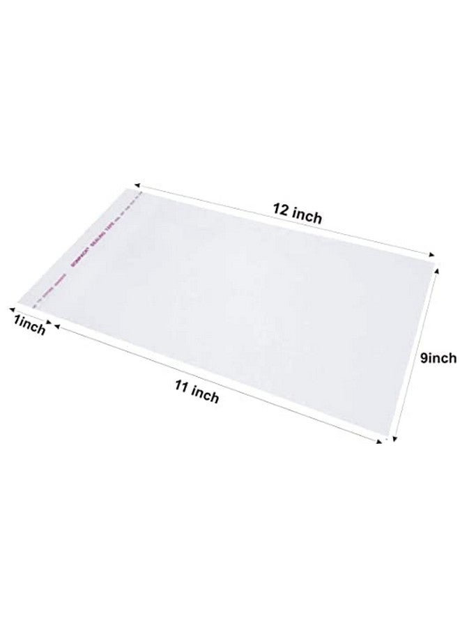 Dinojames Self Adhesive Resealable transparent 9X12 inches - 100 Pcs BOPP plastic covers for packing,plastic bags - Image 3
