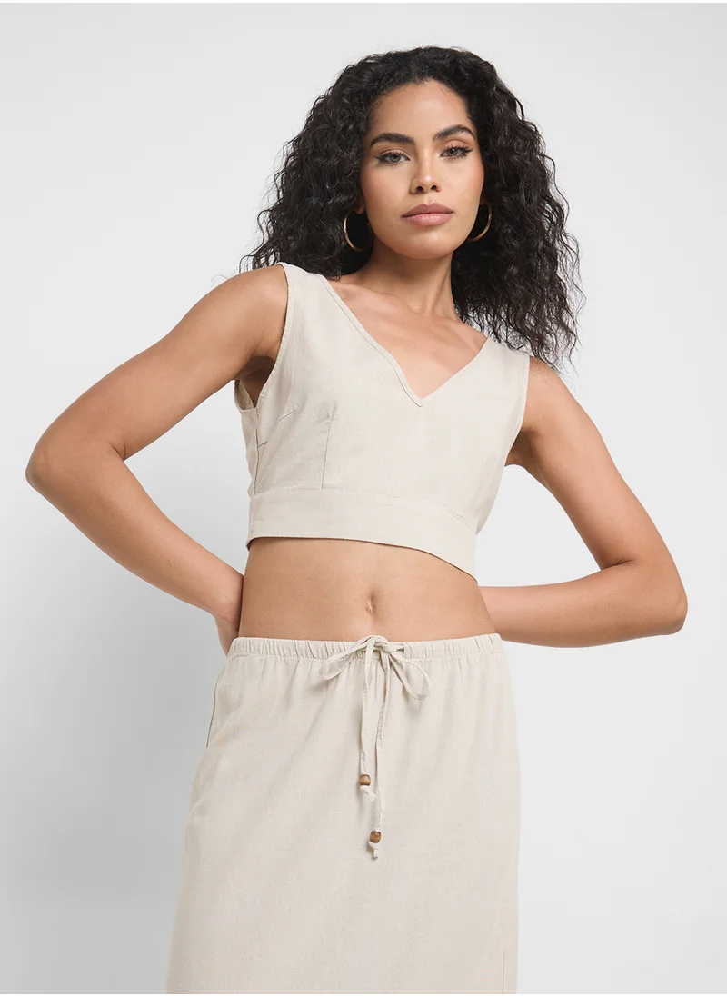 VERO MODA V-Neck Cropped Top