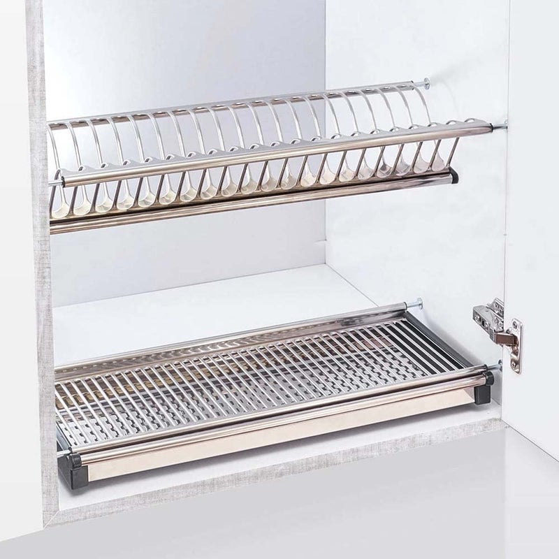 HYDERON Stainless Steel Dish Plate Rack Drainer for Kitchen Cabinet Width GTPT 60cm 600 mm X 10 Inch Set of 3pcs - Image 5