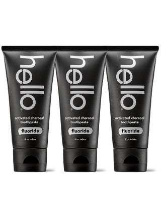 Hello Activated Charcoal Toothpaste, Fluoride Toothpaste with Activated Charcoal, Teeth Whitening Toothpaste with Fresh Mint and Coconut Oil, No SLS, Vegan, Gluten Free, 3 Pack, 4 OZ Tubes - pzsku/Z96FDA94B87D6D236C604Z/45/_/1736426483/b29eafb9-1d75-4747-bf67-df7ff459c7af