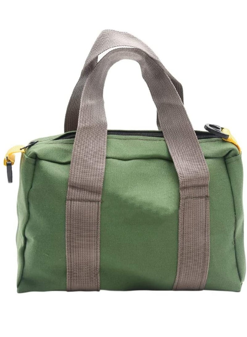 SOLARAE 16 Inch Heavy Duty Canvas Tool Bag, Portable Wide Mouth Tool Bag, Large Capacity Handbag, Rugged Tool Organizer Tote Bag, Suitable for Plumbers, Electricians, Carpenters, Handymen (Green) - Image 1