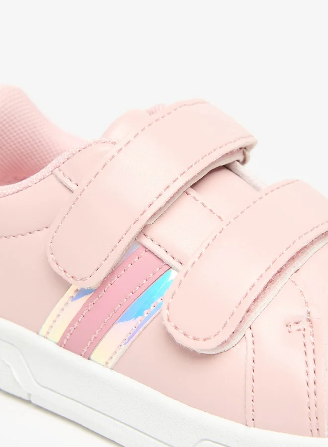 Flora Bella By Shoexpress Colourblock Sneakers with Hook and Loop Closure