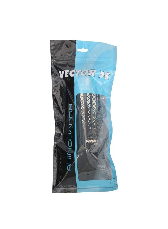 Vector X Samba Shinguard with Ankle Adjustable | Training and Practice | for Girls and Boys | (Junior, Black-White) - Image 4