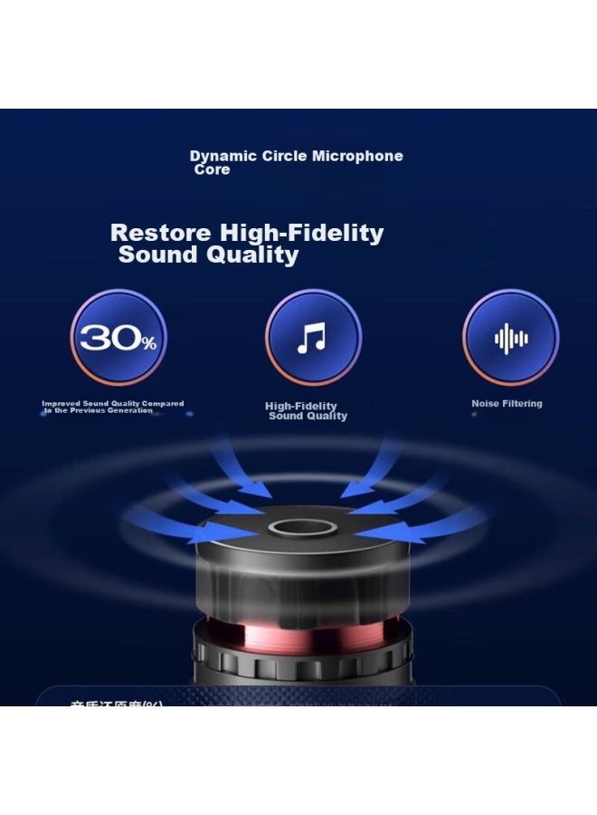 Sansui Rechargeable Wireless Universal Microphone For Stage, Professional, Home Use, Ktv, Singing, Speech, Meetings, Outdoor, Car Audio, Universal U7 Black One-to - Image 4