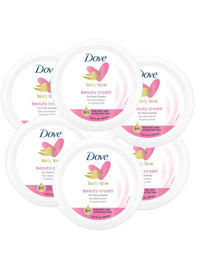 دوف كريم دوف المغذي للعناية بالجسم والوجه واليدين والجسم، لوشن مرطب للبشرة العادية إلى الجافة للنساء، مع ترطيب يدوم 24 ساعة، عبوة من 6 قطع، 5.07 أونصة لكل عبوة - Image 1
