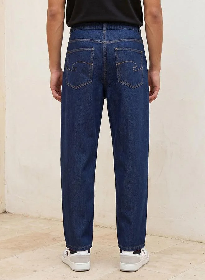 Lee Cooper BLUE Elasticated Baggy for Men | Best Price UAE