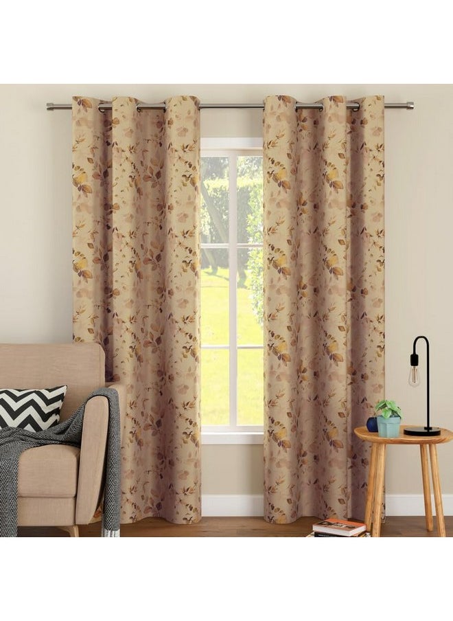 Encasa XO Long Door Curtains (8 ft, 2 Panels, 44x96 in) I Semi-Blackout 85% Room Darkening I Floral & Geometric Prints I 6 Eyelets I Sound & Heat Reducing - L1 Gold - pzsku/Z96FDD880F966A148FEBCZ/45/_/1737721439/5c400409-b5c2-412f-8d6e-aafa6cd21a75