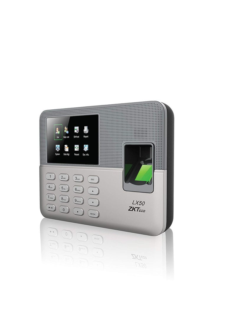 ZKTeco ZKTeco Biometric Fingerprint Time Attendance Clock Employee Checkingin Recorder with Buildin SSR Excel Software Silver  - Image 1