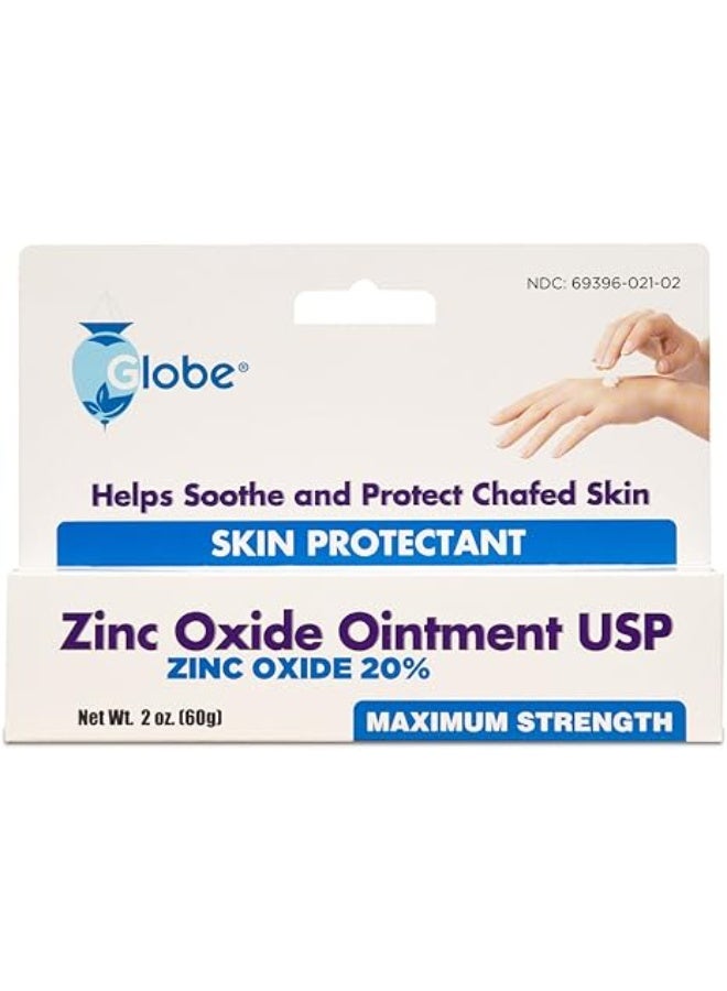 Globe Pharmacy Zinc Oxide Ointment 20%, 2 Ounce Tube, Advanced Skin Protection, for Diaper Rash, Relief from Poison Ivy, Sumac & Oak, Protects from Wetness, Protects Chafed Skin - Image 3