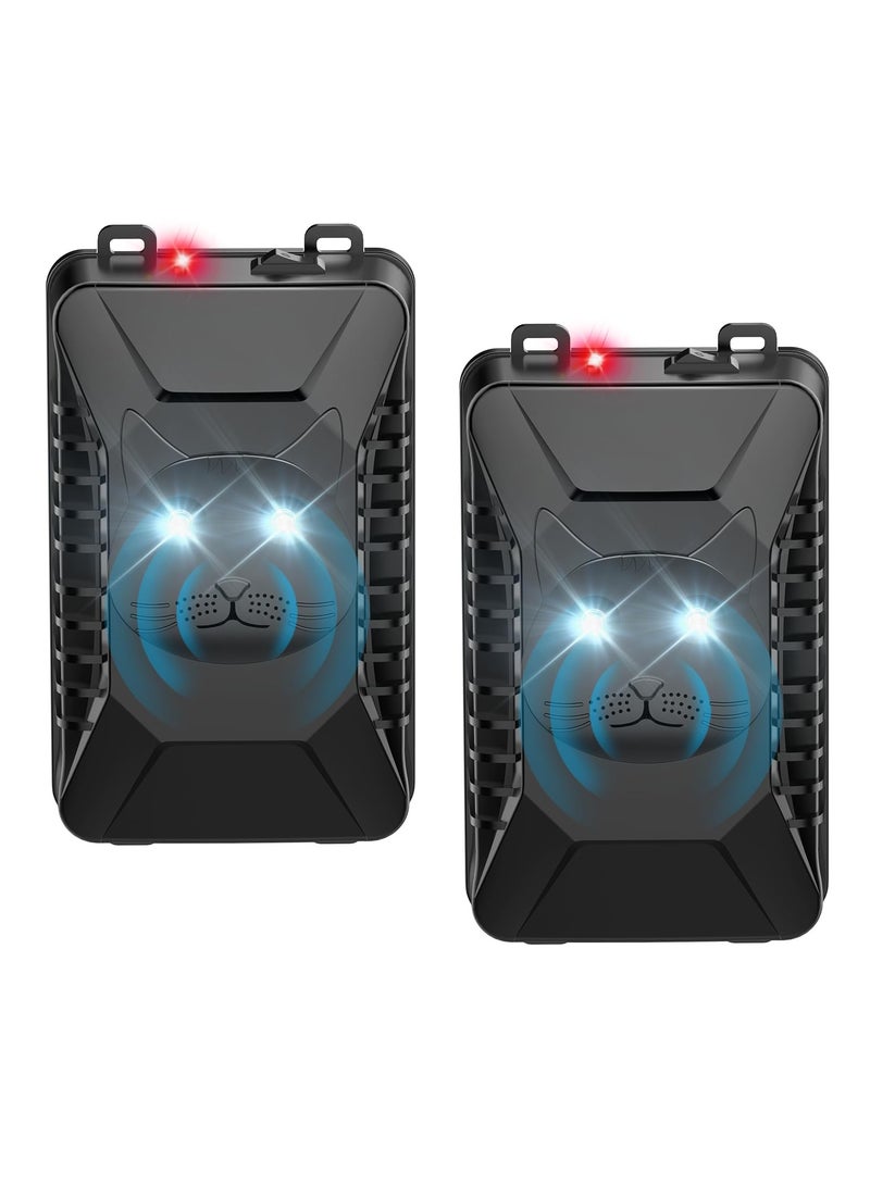 Loquat Rodent Repeller Car Under Hood, 2 Pack Ultrasonic Mouse Repellent with Strobe Light, Plug-in Battery Powered Keep Mice Away from Cars Engines, Outdoors, Room, Indoors - Image 1