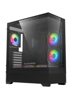 CRUISER AceGeek Cruiser L460 Computer Case, Up to 360mm Radiator & 9x Fan Support, 0.7mm Tempered Glass & SPCC Material, USB 3.0, USB 2.0, Type-C, HD Audio I/O Ports, Black | AG-CRUISER-L460-BK  - Image 1
