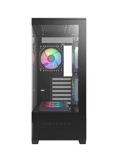 CRUISER AceGeek Cruiser L460 Computer Case, Up to 360mm Radiator & 9x Fan Support, 0.7mm Tempered Glass & SPCC Material, USB 3.0, USB 2.0, Type-C, HD Audio I/O Ports, Black | AG-CRUISER-L460-BK  - Image 3