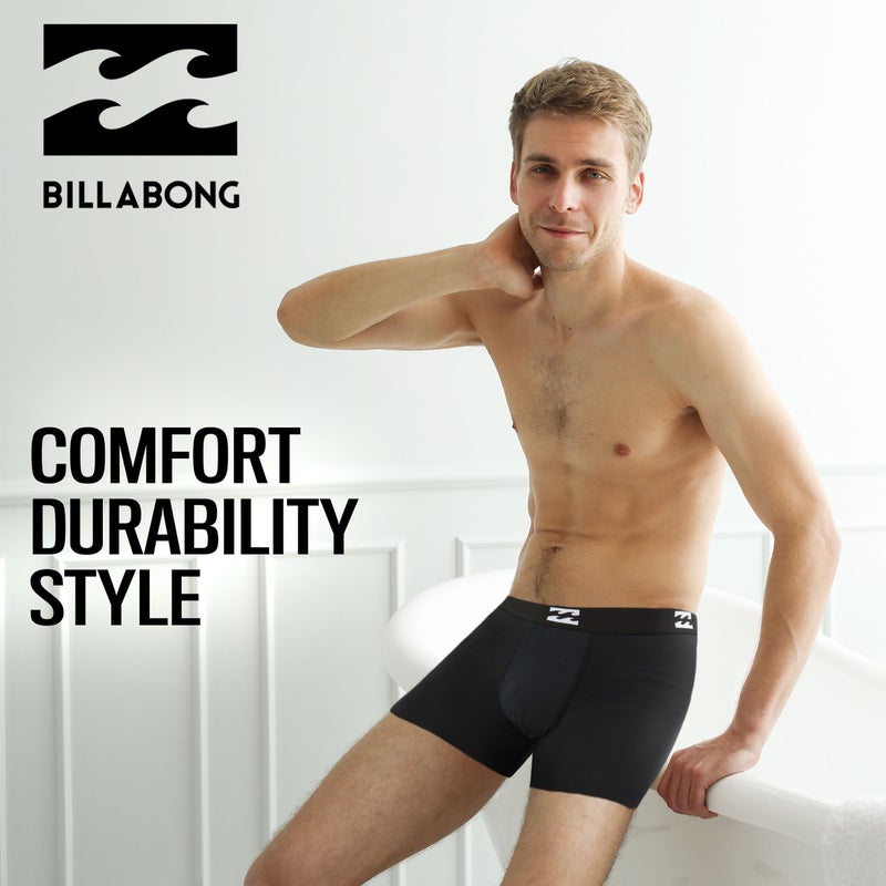 Billabong Mens Boxer Briefs 4 Pack Long Leg Performance Compression Shorts Mens Underwear 7.5â€ Inseam - Image 3