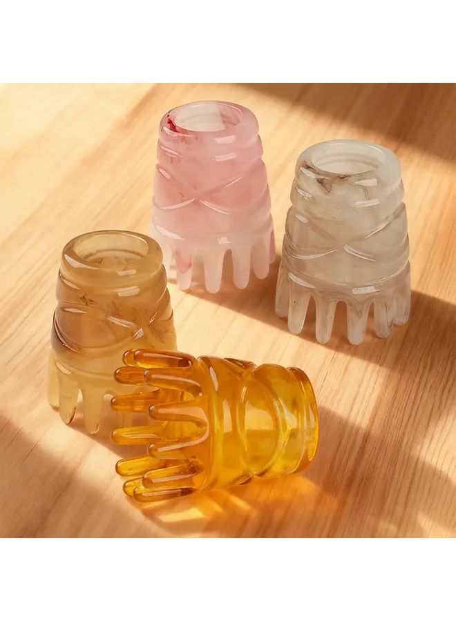 Pink Scalp Massager Comb Wide Tooth Detangling Manual Hair Care Tool For Dandruff Acupressure - Image 2