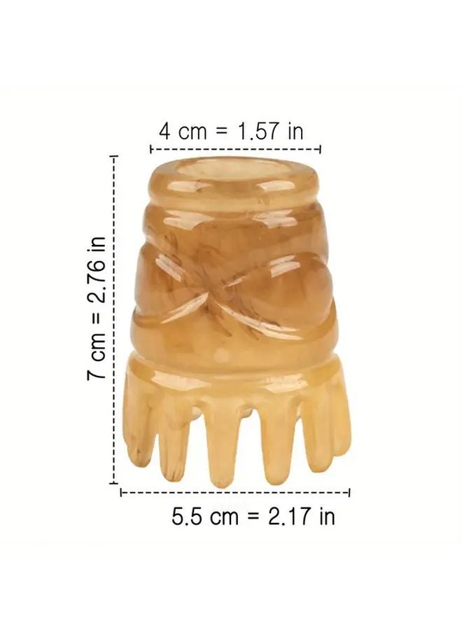 Pink Scalp Massager Comb Wide Tooth Detangling Manual Hair Care Tool For Dandruff Acupressure - Image 3