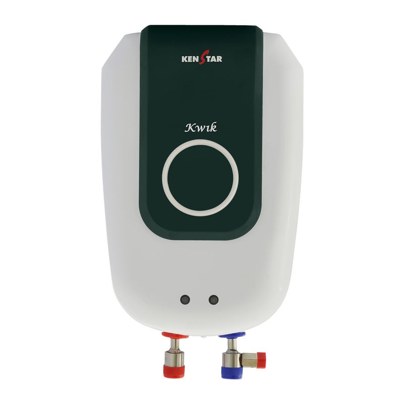 KENSTAR Kenstar Kwik 3 Litre 3KW IWH Instant Water Heater Geyser White Royal Green  - Image 1