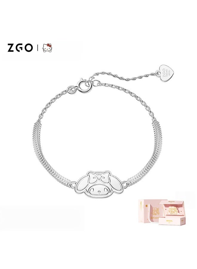 زجو مخصصة S925 الفضة الإسترلينية طبقات سوار هدية عيد ميلاد لطيف - Image 1