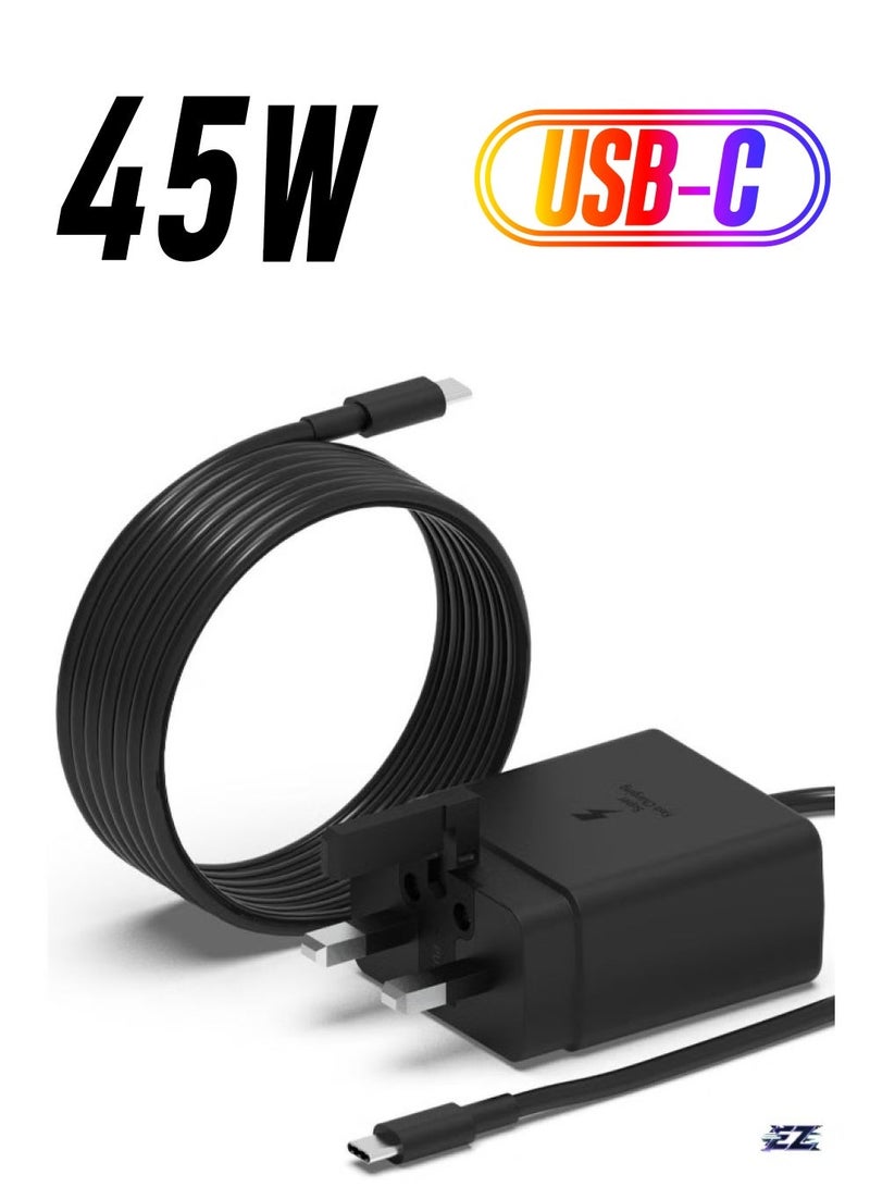 MUNTAQI 45W USB C Charger for Samsung – 20V 3A Super Fast Type C Charger Compatible with Galaxy S20, S21, S22, S23, S24 Ultra, S21+, S22+, S23+, S24+, A15, A53, A54, A55 with 6FT Type C Power Adapter Cord - Image 1