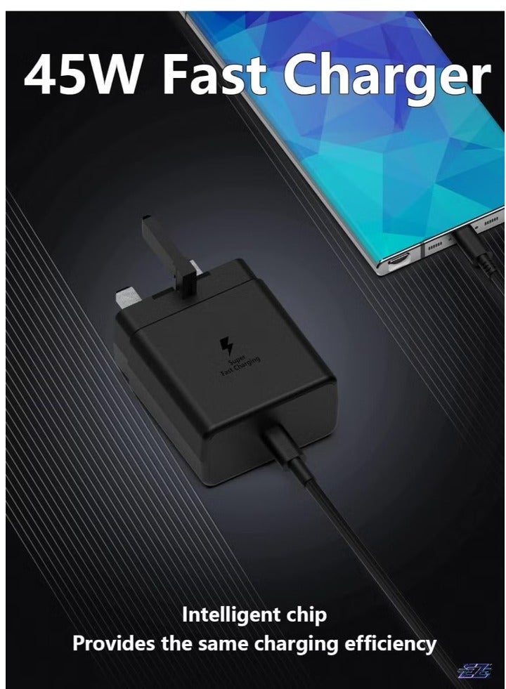 MUNTAQI 45W USB C Charger for Samsung – 20V 3A Super Fast Type C Charger Compatible with Galaxy S20, S21, S22, S23, S24 Ultra, S21+, S22+, S23+, S24+, A15, A53, A54, A55 with 6FT Type C Power Adapter Cord - Image 2