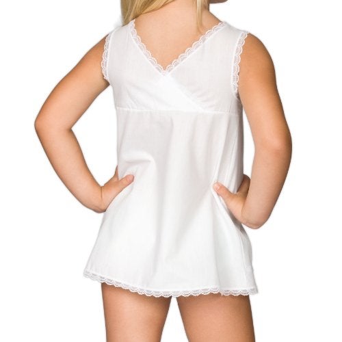 IC Collections I.C. Collections Baby Girls White Simple A-Line Slip, 18m - Image 2
