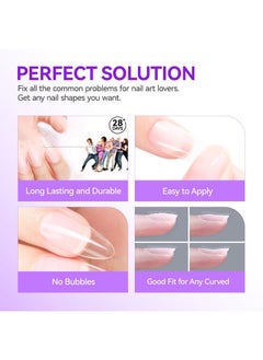 gelike ec Gelike EC Gel Nail Glue UV Light: 6 in 1 Adhesive Gel Nail Polish, Strong Nail Glue For Press On Nails Nails Acrylic Tips, Long Last Gel x Nail Kit Blooming Gel Girl Gift for Home Salon Beginner DIY  - Image 5